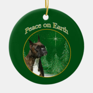 Boxer Peace Keramik Ornament