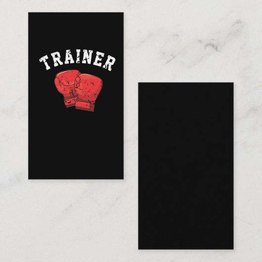 Boxer Personal Coach Box Training Visitenkarte (Vorne/Hinten)