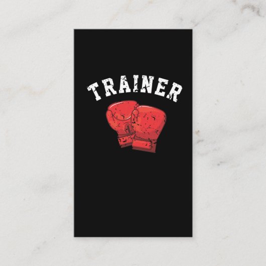 Boxer Personal Coach Box Training Visitenkarte (Vorderseite)
