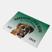 Boxer Personalisiert Hund Lover Doormat Fußmatte (Schrägansicht)