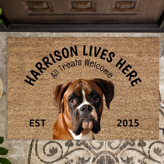 Boxer Personalisiert Hund Lover Doormat Fußmatte