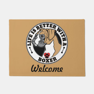 Boxer Personalisiertes Leben besser mit einem Boxe Fußmatte