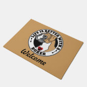 Boxer Personalisiertes Leben besser mit einem Boxe Fußmatte (Schrägansicht)