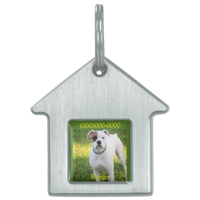 Boxer Pet ID Tag Tiermarke (Vorderseite)