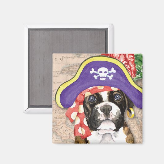 Boxer Pirate Magnet (Vorderseite/Rückseite)