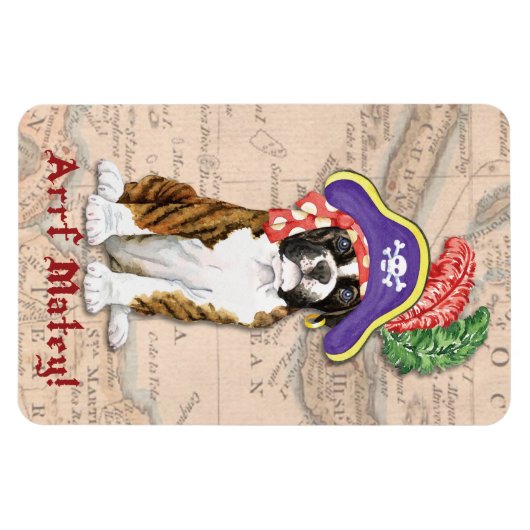 Boxer Pirate Magnet (Horizontal)