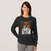 Boxer-Polizeifoto Schuldiger Hund T-Shirt (Vorne ganz)