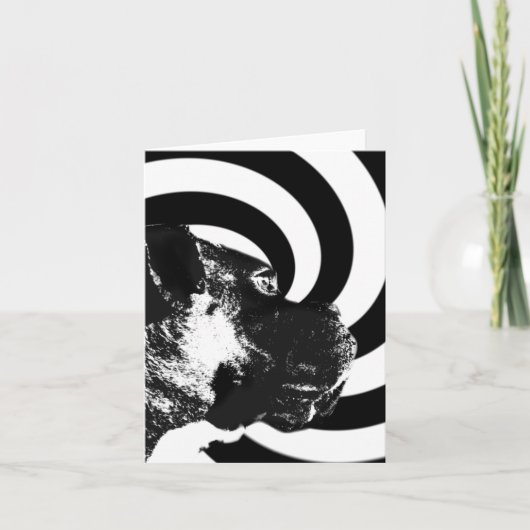 Boxer Pop Art notecard Karte (Vorderseite)