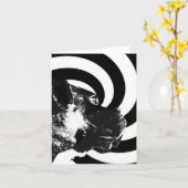 Boxer Pop Art notecard Karte (Gelbe Blume)