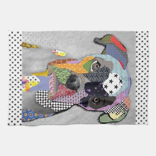 Boxer Portrait Küchentuch (Horizontal)