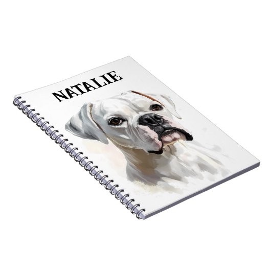 Boxer Portrait Personalisiert Notizblock (Rechte Seite)