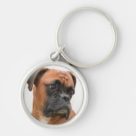 Boxer Portrait Schlüsselanhänger (Vorne)