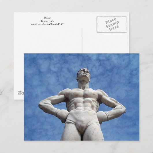 Boxer Postkarte (Vorne/Hinten)
