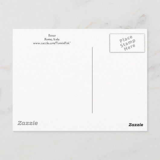 Boxer Postkarte (Rückseite)