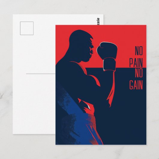 Boxer Postkarte (Vorne/Hinten)