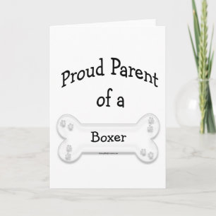 Boxer Proud Parent Feiertagskarte