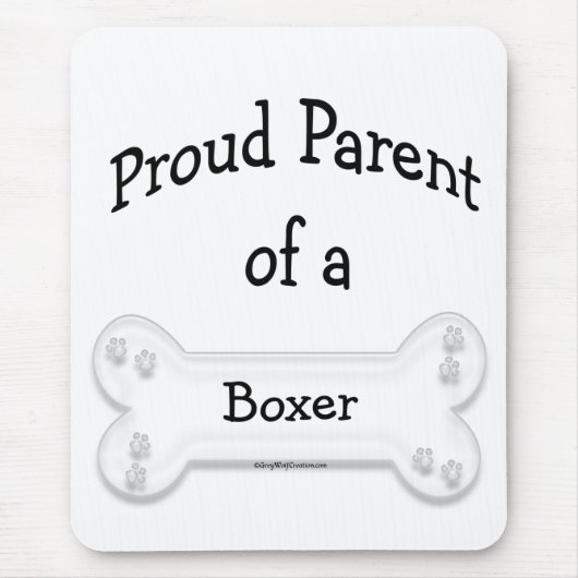Boxer Proud Parent Mousepad (Vorne)