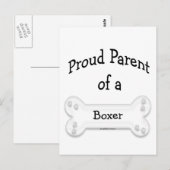 Boxer Proud Parent Postkarte (Vorne/Hinten)