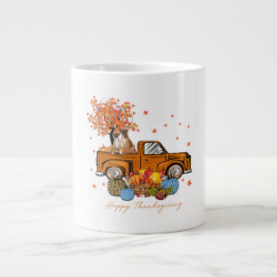 Boxer Pumpkins Truck Herbstleaf Hund Lover Geschen Jumbo-Tasse