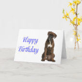 Boxer Puppy Dog Happy Birthday Card - Verse Karte (Gelbe Blume)