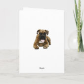 Boxer Puppy Dog Happy Birthday Card - Verse Karte (Rückseite)