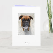 Boxer Puppy Dog Happy Birthday Card - Verse Karte (Rückseite)