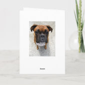 Boxer Puppy Dog Happy Birthday Card - Verse Karte (Rückseite)