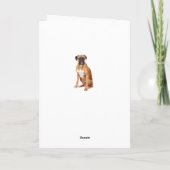 Boxer Puppy Dog Happy Birthday Card - Verse Karte (Rückseite)