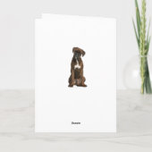 Boxer Puppy Dog Happy Birthday Card - Verse Karte (Rückseite)