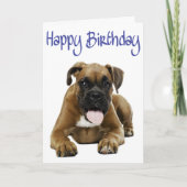 Boxer Puppy Dog Happy Birthday Card - Verse Karte (Vorderseite)