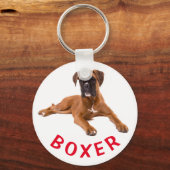 Boxer Puppy Dog Red Love Keychain Schlüsselanhänger (Vorderseite)