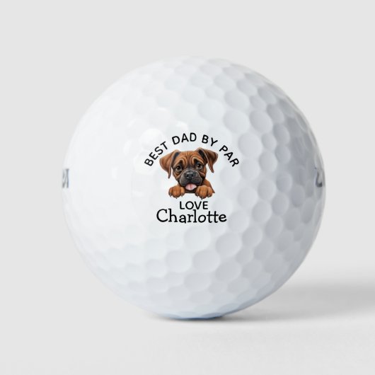 Boxer Puppy Golfball (Vorderseite)