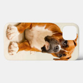 Boxer Puppy on ivory cream backdrop. Case-Mate iPhone Hülle (Rückseite (Horizontal))