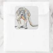 Boxer Quadratischer Aufkleber (Tasche)