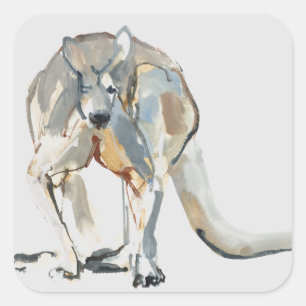 Boxer Quadratischer Aufkleber