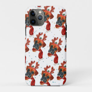 Boxer-Rasse Wasserfarbe-Hundemuster Sterne Weihnac Case-Mate iPhone Hülle