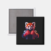 Boxer Red Panda Boxer Kickboxer Mixed Martial Arts Magnet (Vorderseite/Rückseite)