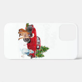 Boxer Red Truck Frohe Weihnachten Snowman Dog Love Case-Mate iPhone Hülle (Rückseite (Horizontal))