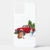 Boxer Red Truck Frohe Weihnachten Snowman Dog Love Case-Mate iPhone Hülle (Rückseite)