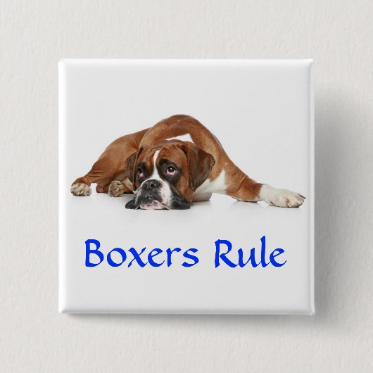 Boxer Regel Pin Button (Vorderseite)