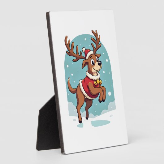 Boxer Reindeer Dash Fotoplatte (Seite)