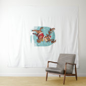 Boxer Reindeer Dash Wandteppich (Beispiel (Horizontal))