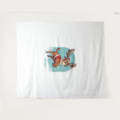 Boxer Reindeer Dash Wandteppich (Vorderseite (Horizontal))