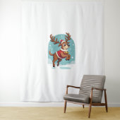 Boxer Reindeer Dash Wandteppich (Beispiel)