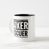 Boxer-Retter Zweifarbige Tasse (Vorderseite Links)