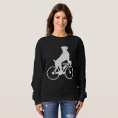 Boxer riding a bicycle boxer dog  autumn sweatshirt (Vorne ganz)