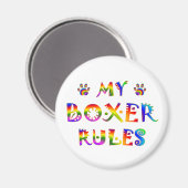 Boxer Rules Fun Magnet (Vorderseite/Rückseite)