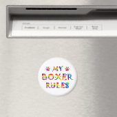 Boxer Rules Fun Magnet (In Situ (Geschirrspüler))