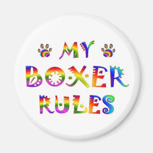 Boxer Rules Fun Magnet (Vorne)