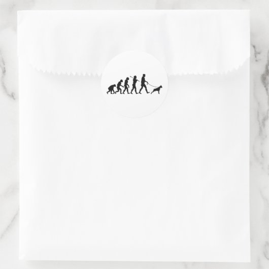 Boxer Runder Aufkleber (Tasche)